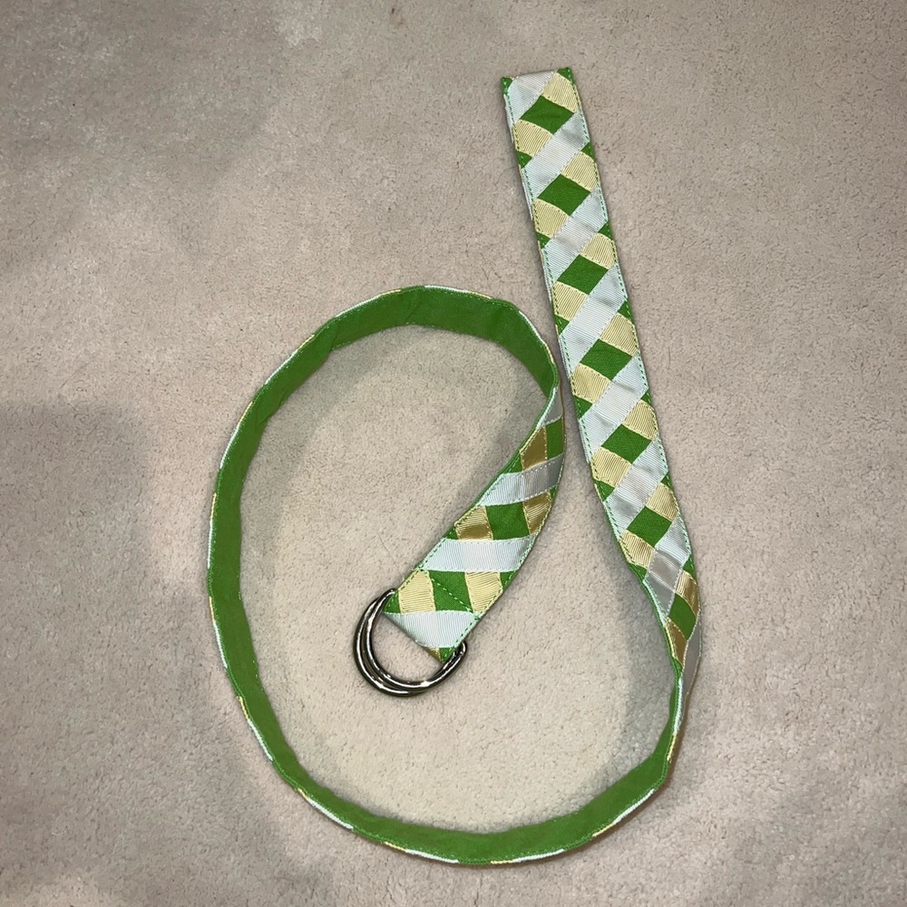Green and Yellow Ribbon Belt
